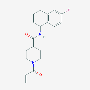 N-(6-fluoro-1,2,3,4-tetrahydronaphthalen-1-yl)-1-(prop-2-enoyl)piperidine-4-carboxamide