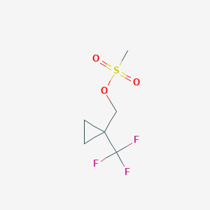molecular formula C6H9F3O3S B2767483 (1-(Trifluoromethyl)cyclopropyl)methyl methanesulfonate CAS No. 1262400-04-3
