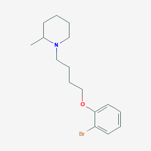 molecular formula C16H24BrNO B276749 2-Bromophenyl 4-(2-methyl-1-piperidinyl)butyl ether 
