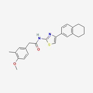 molecular formula C23H24N2O2S B2767492 2-(4-methoxy-3-methylphenyl)-N-(4-(5,6,7,8-tetrahydronaphthalen-2-yl)thiazol-2-yl)acetamide CAS No. 955852-63-8