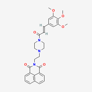 (E)-2-(2-(4-(3-(3,4,5-trimethoxyphenyl)acryloyl)piperazin-1-yl)ethyl)-1H-benzo[de]isoquinoline-1,3(2H)-dione