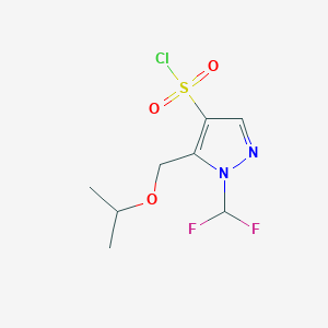 1-(difluoromethyl)-5-(isopropoxymethyl)-1H-pyrazole-4-sulfonyl chloride