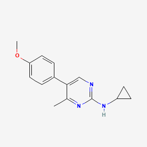 N-cyclopropyl-5-(4-methoxyphenyl)-4-methylpyrimidin-2-amine
