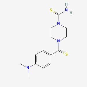 molecular formula C14H20N4S2 B2767532 4-[4-(Dimethylamino)benzenecarbothioyl]piperazine-1-carbothioamide CAS No. 867136-05-8