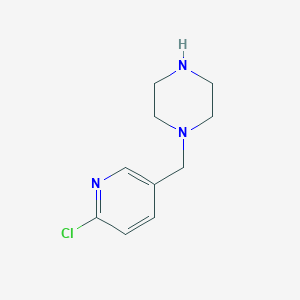 molecular formula C10H14ClN3 B2767536 1-[(6-chloro-3-pyridinyl)methyl]Piperazine CAS No. 1135439-04-1