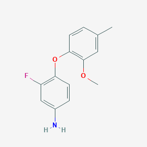 B2767537 3-Fluoro-4-(2-methoxy-4-methylphenoxy)aniline CAS No. 937598-05-5