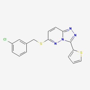 6-[(3-Chlorophenyl)methylsulfanyl]-3-thiophen-2-yl-[1,2,4]triazolo[4,3-b]pyridazine