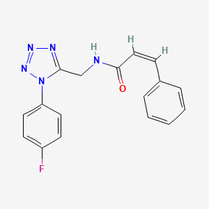 (Z)-N-((1-(4-fluorophenyl)-1H-tetrazol-5-yl)methyl)-3-phenylacrylamide