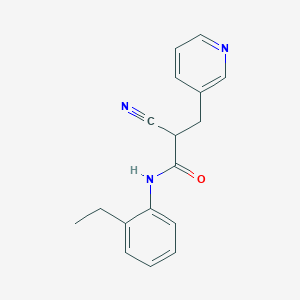 molecular formula C17H17N3O B2767550 2-cyano-N-(2-ethylphenyl)-3-pyridin-3-ylpropanamide CAS No. 483359-27-9