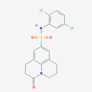 N-(2,5-dichlorophenyl)-3-oxo-1,2,3,5,6,7-hexahydropyrido[3,2,1-ij]quinoline-9-sulfonamide