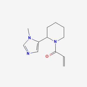 molecular formula C12H17N3O B2767559 1-[2-(3-Methylimidazol-4-yl)piperidin-1-yl]prop-2-en-1-one CAS No. 2308315-51-5