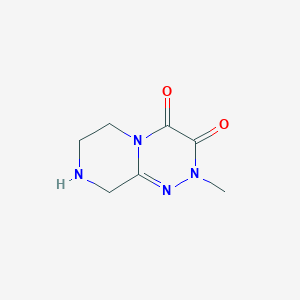 molecular formula C7H10N4O2 B2767563 2-Methyl-6,7,8,9-tetrahydropyrazino[2,1-c][1,2,4]triazine-3,4-dione CAS No. 2413876-19-2