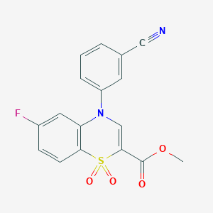 methyl 4-(3-cyanophenyl)-6-fluoro-4H-1,4-benzothiazine-2-carboxylate 1,1-dioxide