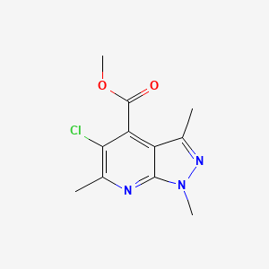 molecular formula C11H12ClN3O2 B2767567 methyl 5-chloro-1,3,6-trimethyl-1H-pyrazolo[3,4-b]pyridine-4-carboxylate CAS No. 866769-80-4