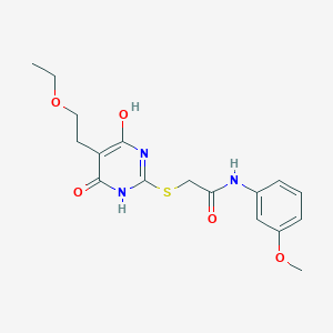 2-{[5-(2-ethoxyethyl)-4-hydroxy-6-oxo-1,6-dihydropyrimidin-2-yl]sulfanyl}-N-(3-methoxyphenyl)acetamide