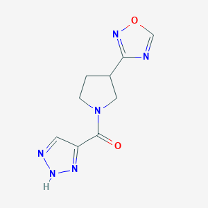 (3-(1,2,4-oxadiazol-3-yl)pyrrolidin-1-yl)(1H-1,2,3-triazol-5-yl)methanone