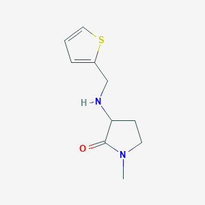molecular formula C10H14N2OS B2767573 1-Methyl-3-((thiophen-2-ylmethyl)amino)pyrrolidin-2-one CAS No. 1341511-69-0