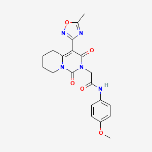 N-(4-methoxyphenyl)-2-[4-(5-methyl-1,2,4-oxadiazol-3-yl)-1,3-dioxo-1H,2H,3H,5H,6H,7H,8H-pyrido[1,2-c]pyrimidin-2-yl]acetamide