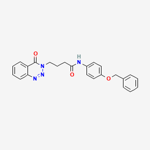molecular formula C24H22N4O3 B2767584 4-(4-氧代-1,2,3-苯并三唑-3-基)-N-(4-苯甲氧基苯基)丁酰胺 CAS No. 880811-82-5
