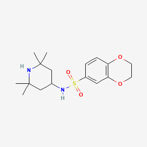 molecular formula C17H26N2O4S B2767610 N-(2,2,6,6-四甲基哌啶-4-基)-2,3-二氢-1,4-苯并二氧杂环己烷-6-磺酰胺 CAS No. 845289-06-7