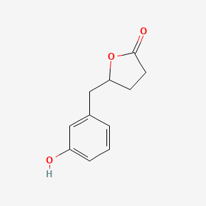 B2767614 5-[(3-Hydroxyphenyl)methyl]oxolan-2-one CAS No. 21618-91-7