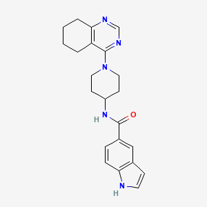 molecular formula C22H25N5O B2767623 N-(1-(5,6,7,8-tetrahydroquinazolin-4-yl)piperidin-4-yl)-1H-indole-5-carboxamide CAS No. 2034410-58-5