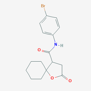 molecular formula C16H18BrNO3 B276763 N-(4-bromophenyl)-2-oxo-1-oxaspiro[4.5]decane-4-carboxamide 