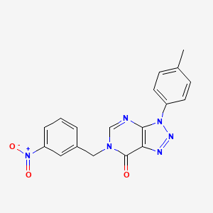 molecular formula C18H14N6O3 B2767631 6-(3-nitrobenzyl)-3-(p-tolyl)-3H-[1,2,3]triazolo[4,5-d]pyrimidin-7(6H)-one CAS No. 892480-22-7