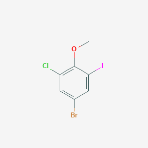 molecular formula C7H5BrClIO B2767633 5-Bromo-1-chloro-3-iodo-2-methoxybenzene CAS No. 861083-70-7