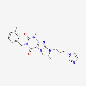 6-(3-Imidazol-1-ylpropyl)-4,7-dimethyl-2-[(3-methylphenyl)methyl]purino[7,8-a]imidazole-1,3-dione