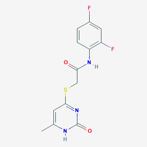 N-(2,4-difluorophenyl)-2-[(6-methyl-2-oxo-1H-pyrimidin-4-yl)sulfanyl]acetamide