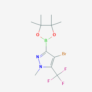 4-Bromo-1-methyl-3-(4,4,5,5-tetramethyl-1,3,2-dioxaborolan-2-yl)-5-(trifluoromethyl)pyrazole