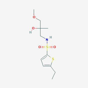 molecular formula C11H19NO4S2 B2767656 5-ethyl-N-(2-hydroxy-3-methoxy-2-methylpropyl)thiophene-2-sulfonamide CAS No. 1334373-93-1