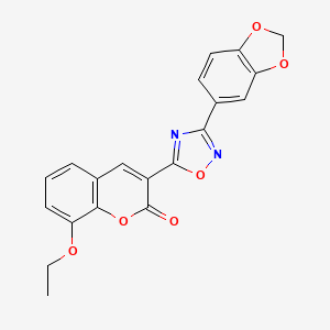 3-(3-(benzo[d][1,3]dioxol-5-yl)-1,2,4-oxadiazol-5-yl)-8-ethoxy-2H-chromen-2-one