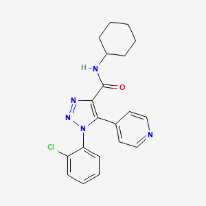molecular formula C20H20ClN5O B2767668 1-(2-chlorophenyl)-N-cyclohexyl-5-(pyridin-4-yl)-1H-1,2,3-triazole-4-carboxamide CAS No. 1207017-35-3