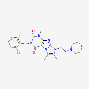 3-(2-chloro-6-fluorobenzyl)-1,6,7-trimethyl-8-(2-morpholinoethyl)-1H-imidazo[2,1-f]purine-2,4(3H,8H)-dione