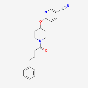 6-((1-(4-Phenylbutanoyl)piperidin-4-yl)oxy)nicotinonitrile