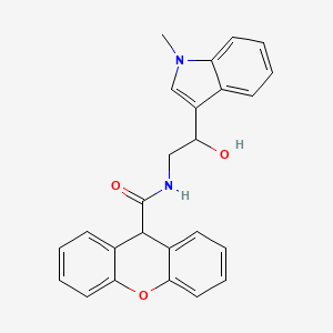 molecular formula C25H22N2O3 B2767683 N-(2-羟基-2-(1-甲基-1H-吲哚-3-基)乙基)-9H-黄色素-9-甲酰胺 CAS No. 1448132-13-5