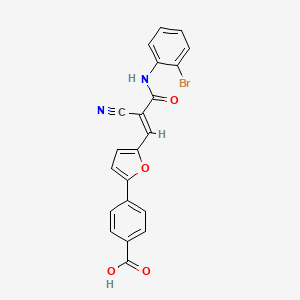 4-[5-[(E)-3-(2-bromoanilino)-2-cyano-3-oxoprop-1-enyl]furan-2-yl]benzoic acid