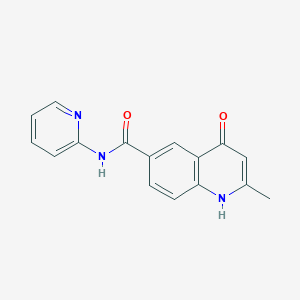 molecular formula C16H13N3O2 B2767686 (4-hydroxy-2-methyl(6-quinolyl))-N-(2-pyridyl)carboxamide CAS No. 950239-02-8