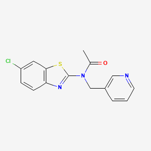 N-(6-chlorobenzo[d]thiazol-2-yl)-N-(pyridin-3-ylmethyl)acetamide