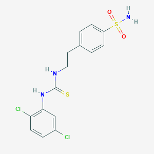 4-[2-({[(2,5-Dichlorophenyl)amino]carbonothioyl}amino)ethyl]benzenesulfonamide