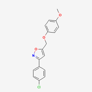 3-(4-Chlorophenyl)-5-[(4-methoxyphenoxy)methyl]isoxazole