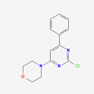 molecular formula C14H14ClN3O B2767694 4-(2-Chloro-6-phenylpyrimidin-4-yl)morpholine CAS No. 54994-38-6