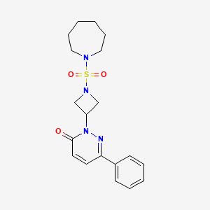 molecular formula C19H24N4O3S B2767698 2-[1-(Azepan-1-ylsulfonyl)azetidin-3-yl]-6-phenylpyridazin-3-one CAS No. 2380087-11-4