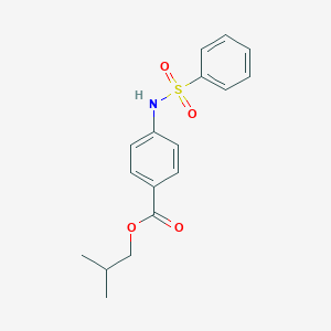 molecular formula C17H19NO4S B276770 Isobutyl 4-[(phenylsulfonyl)amino]benzoate 