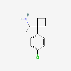 molecular formula C12H16ClN B2767703 1-(1-(4-Chlorophenyl)cyclobutyl)ethanamine CAS No. 84467-83-4