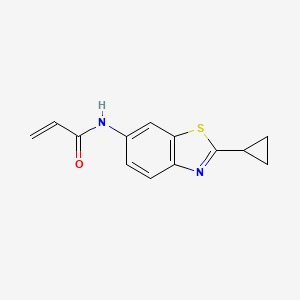 molecular formula C13H12N2OS B2767707 N-(2-Cyclopropyl-1,3-benzothiazol-6-yl)prop-2-enamide CAS No. 2192395-62-1