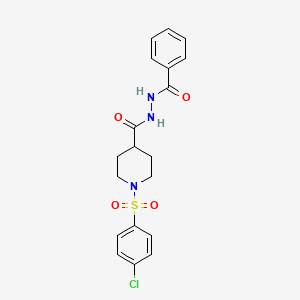 N'-benzoyl-1-(4-chlorophenyl)sulfonylpiperidine-4-carbohydrazide