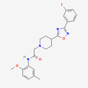 2-{4-[3-(3-fluorophenyl)-1,2,4-oxadiazol-5-yl]piperidin-1-yl}-N-(2-methoxy-5-methylphenyl)acetamide